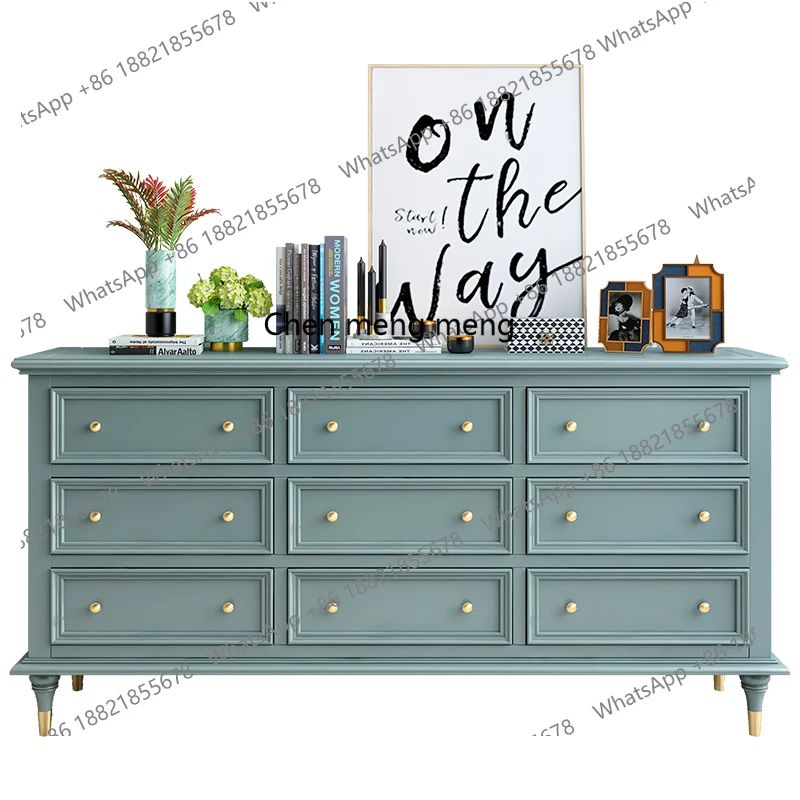 

American furniture solid wood chest storage living room against the wall bedroom storage cabinet drawer cabinet