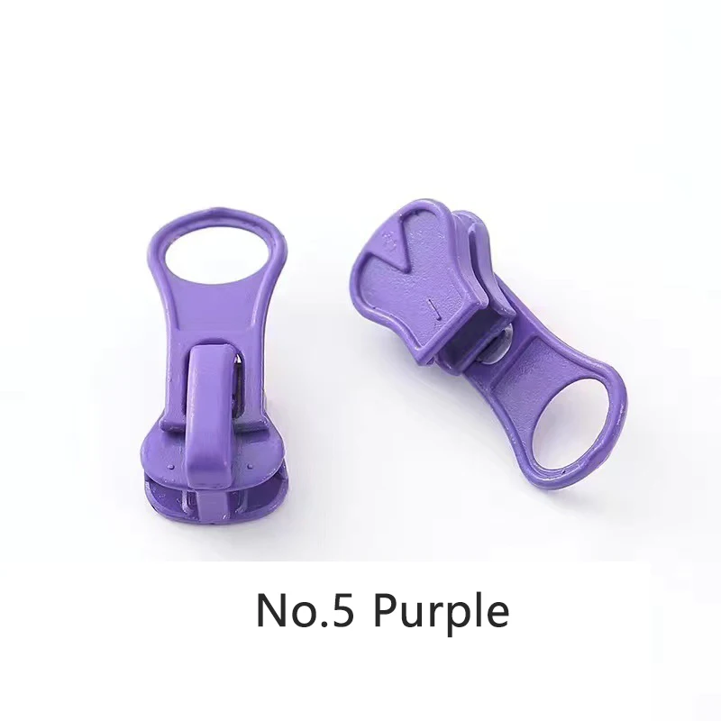 10pcs Colorful No.5 Resin Zipper Head For Down Jacket Clothes Double Open Double Head Detachable High-end DIY Sewing Accessories