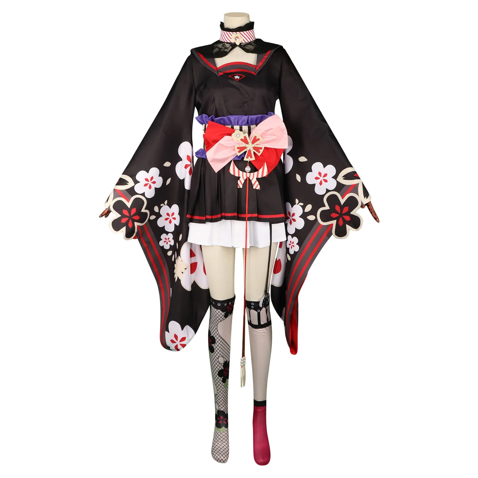 

Game Blue Archive Kosaka Wakamo Cosplay Costume Female Japanese Kimono Sakura Uniform with Mask Halloween Carnival Party Set