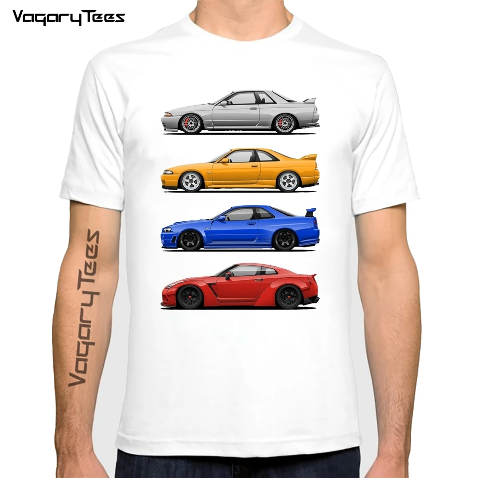 Skyline car Gtr Generation print T shirt Men Hip Hop Casual Streetwear Boy T-shirt  Man Tshirt Tops Male Clothes