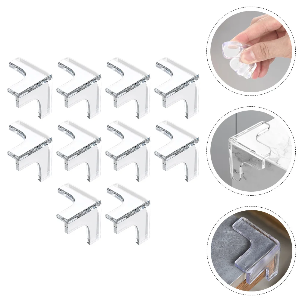 10 Pcs T-shaped Anti-collision Angle Bumpers Corner Protectors Mini Furniture Protective Cover Guard Pvc Toddler Baby Covers