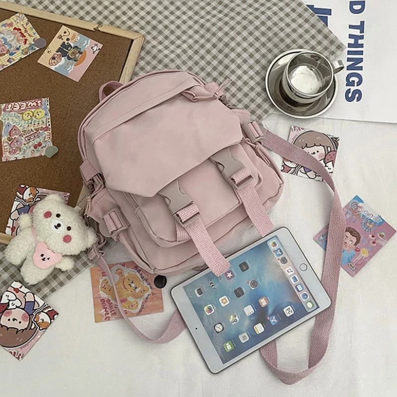 Moda Kawaii Mini zaino donna borsa a tracolla per ragazze adolescenti Multi-funzione piccolo Bagpack signore Travle scuola zaini