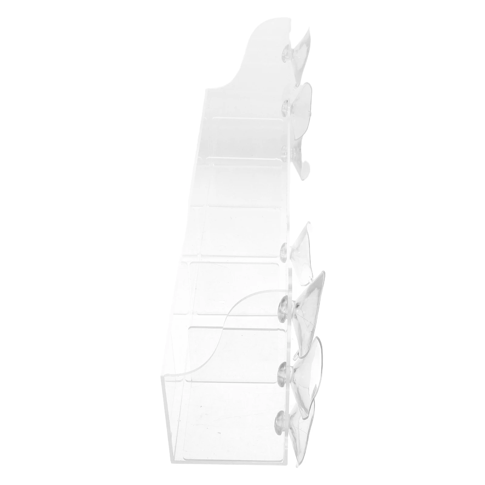 

Clear Acrylic Refrigerator Shelf Organizer Suction Cup Design Adjustable Dividers Spices Jars Beverages Fridge Storage