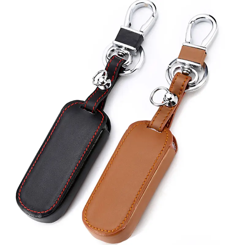 Leather Car Key Case Keychain Cover For Mazda 3 6 CX5 CX-5 CX7 CX-7 Demio CX3 Axela 2 Buttons Smart Remote Cars Accessories Keys