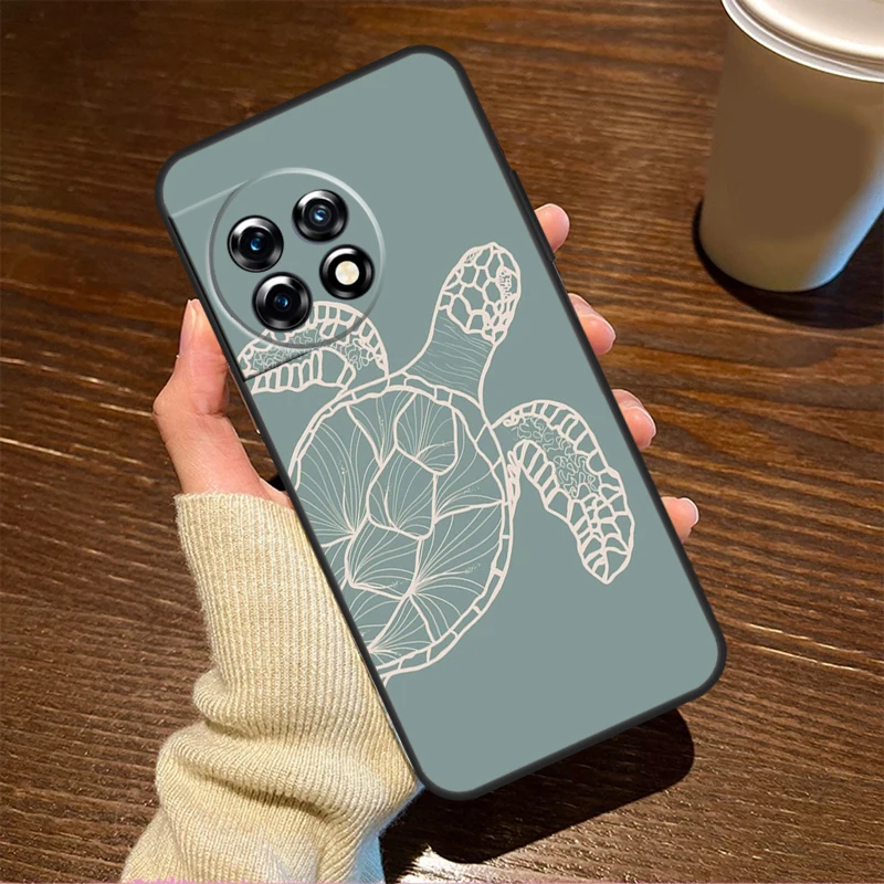 حافظة سلحفاة بحرية لهاتف OnePlus ، غطاء لجهاز OnePlus ، 10 Pro ، 8 ، 9 ، 11 ، 8T ، 9R ، 9RT ، 10T ، Nord 2T ، 2 CE ، 3 Lite ، n30, N20, N10