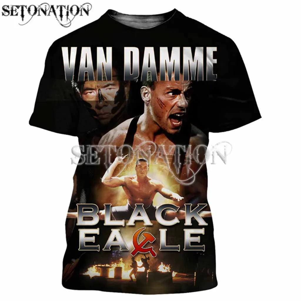 Jean claude Van Damme Bloodsport customize men women fashion cool 3D print t-shirts Harajuku style tshirt streetwear summer tops