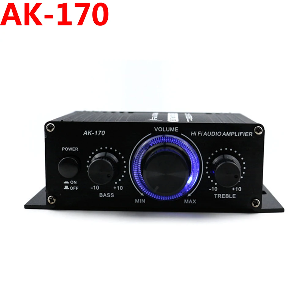 Woopker Geluidsversterkers Kanaal 2.0 HIFI Bluetooth Amp Home Digitale Audio 12V3A AK380 AK370 AK280 AK270 AK170 voor Auto Bass Trebl