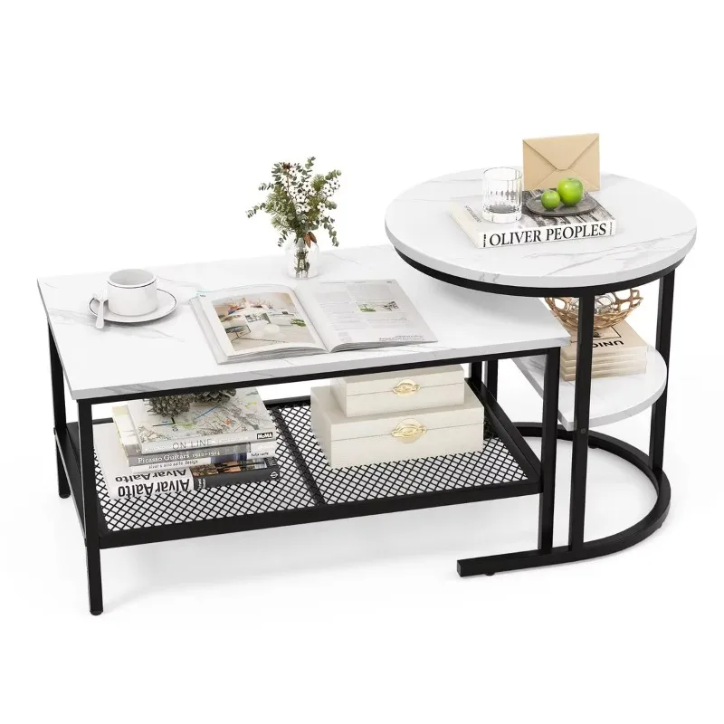 

Set Metal Center Coffee Table Modern De Table Basse Salon Living Room Glass Coffee Table