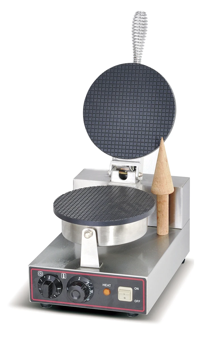 Commercial Double Head Stainless Steel Waffle Maker Crispy Ice Cream Cone Baker Machine Waffle