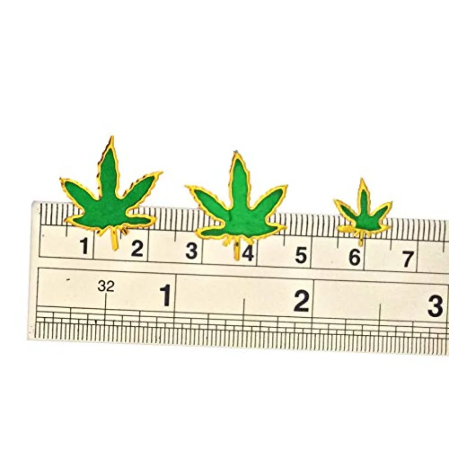 6 أوراق من ملصقات القصاصات المزخرفة بأوراق القنب الماريجوانا العاكسة للمشروعات اليدوية DIY مقاس 4 × 5.25 بوصة لكل ورقة - I #5