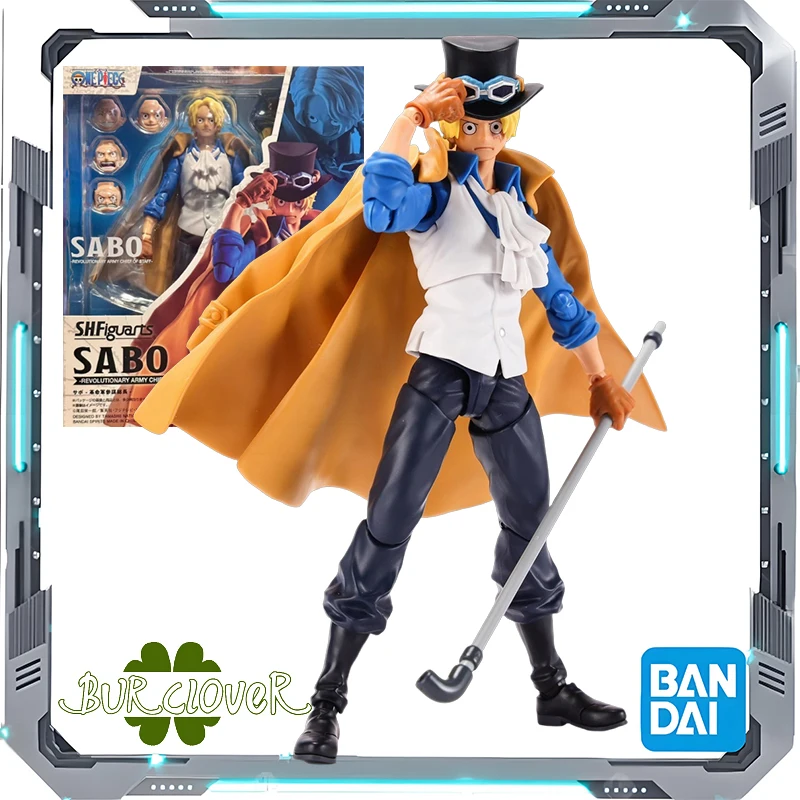 

Bandai Genuine One Piece S.H.Figuarts Sabo - Revolutionary Army Chief Anime Action Figure Toys For Boys Girls Kids Gifts