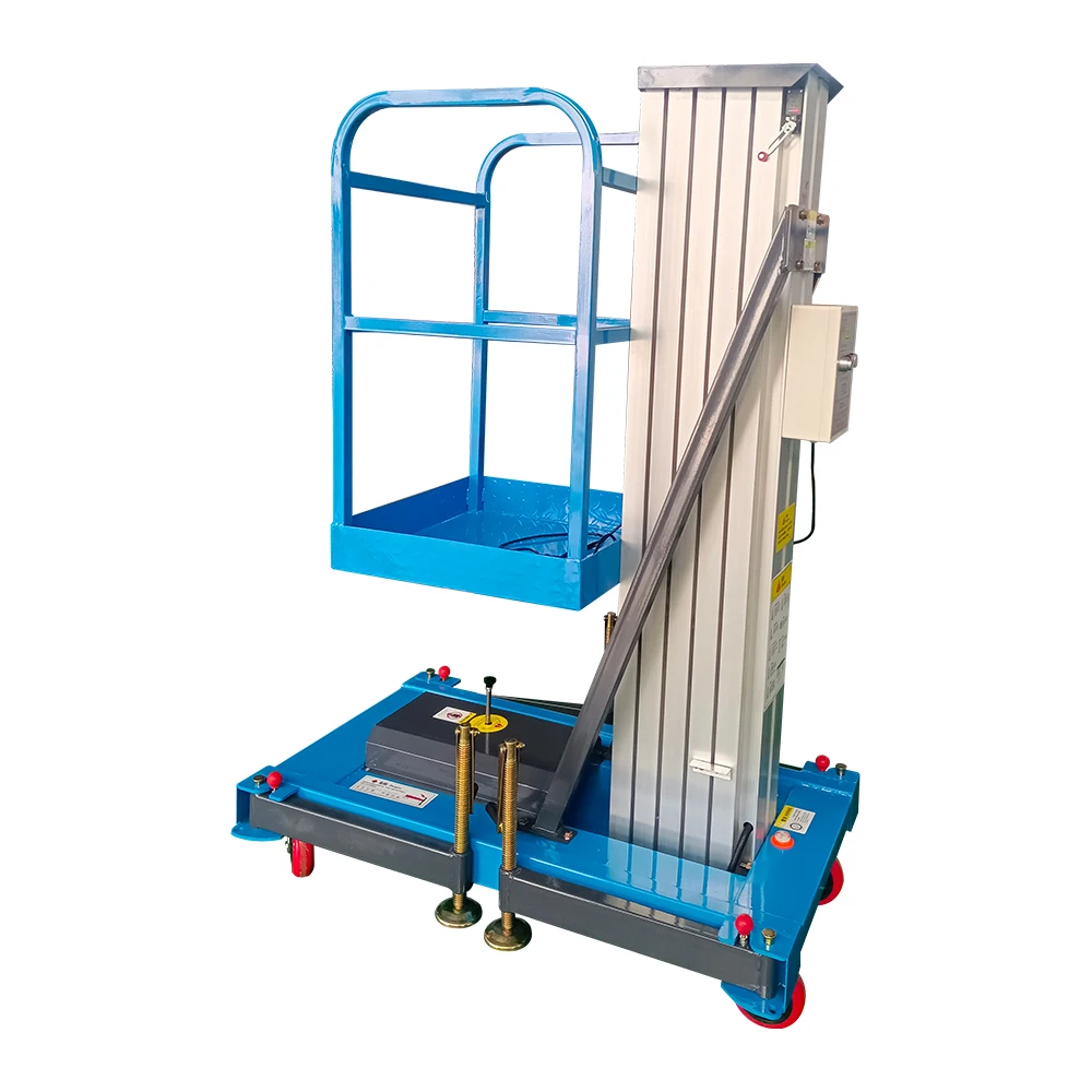 

【Best-selling】Single Mast 9m Mobile Hand Pull Platform Push Around Personal Lift Dual Mast Lifts