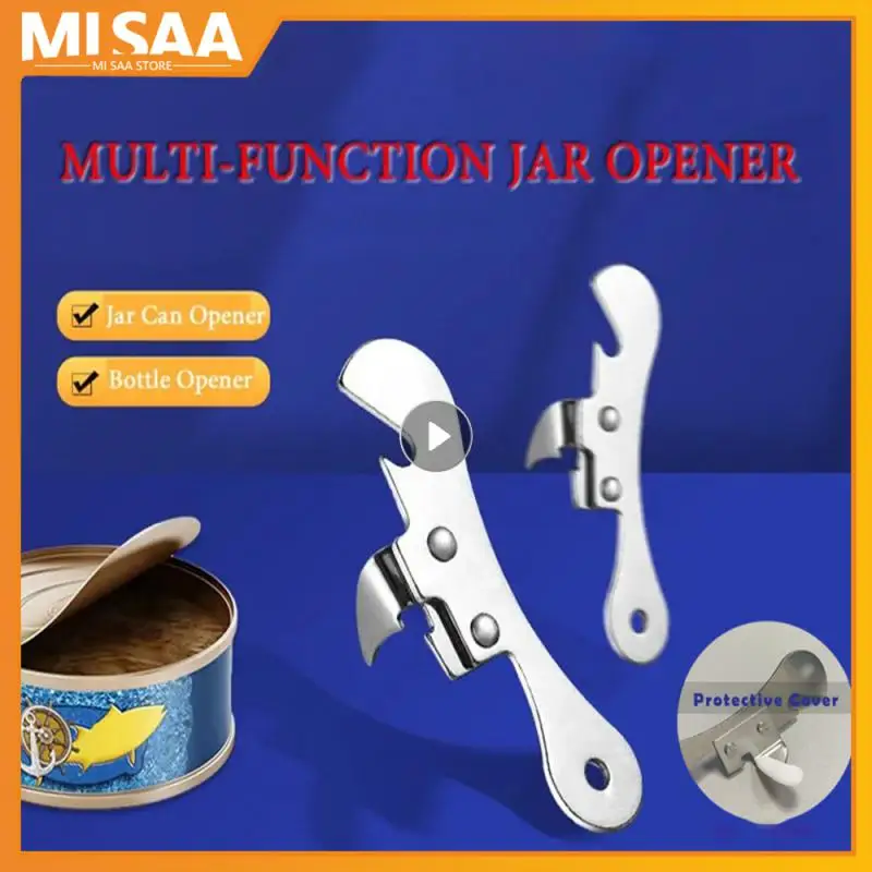 Stainless Steel Multifunctional Professional Can Manual Can Opener Craft Beer Grip Can Opener Bottle Opener Kitchen Gadgets