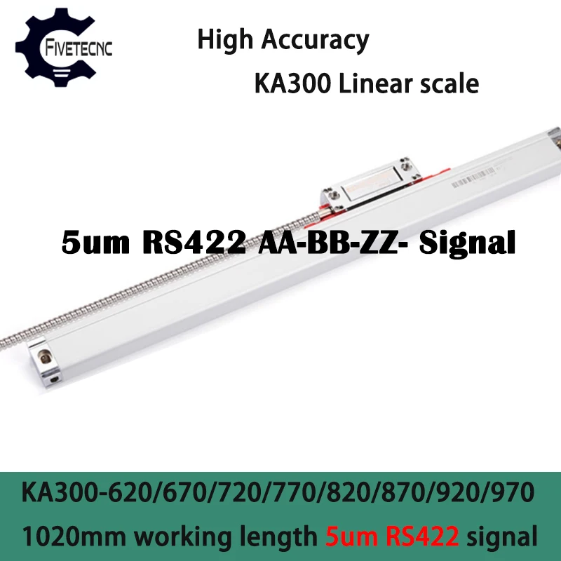 SINODRO KA300 5micron RS422 Signal 620 670 670 720 770 820 870 920 970 1020mm Linear Glass Scale Encoder Milling Lathe Machine