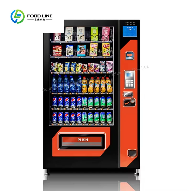 FL Customized Self Service Foods and Drinks Vending Machine With Credit Reader QR Code Payment System Equipment
