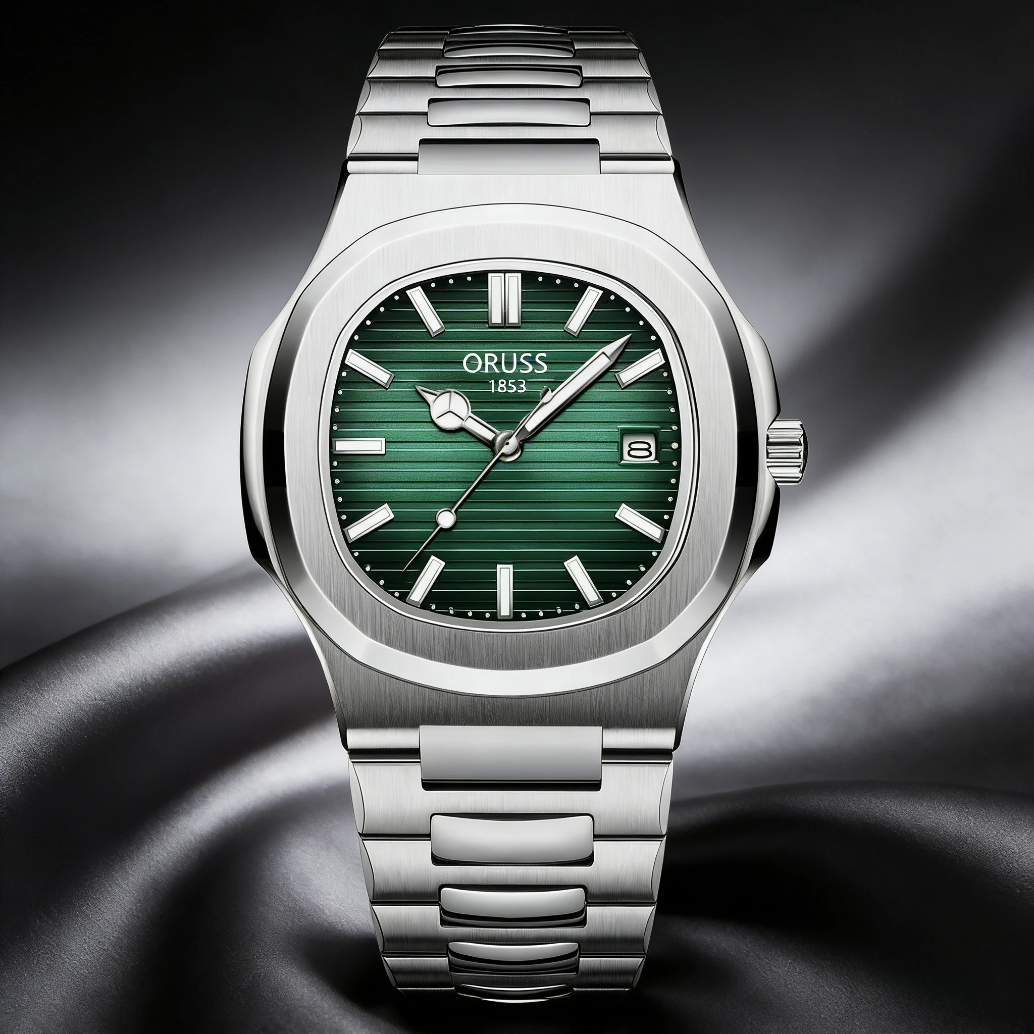 Waterproof Nautilus Couple Watches Business Fashion Quartz Watch with Calendar Stainless Steel Band Hot Selling