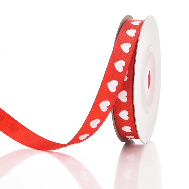 10yards 1cm Polyester Grosgrain Satin Ribbon Flower Bouquet Cake Box Wrapping Ribbon Valentines Day Gift Packaging Supplies Bow