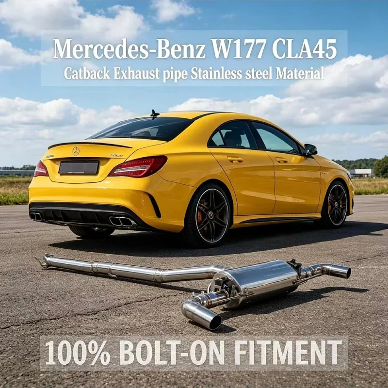 

OEM Valvetronic Catback Exhaust Muffler System for Mercedes Benz W177 A45 CLA45 AMG 2.0TExhaust Pipes Direct Bolt on Exhaust Kit