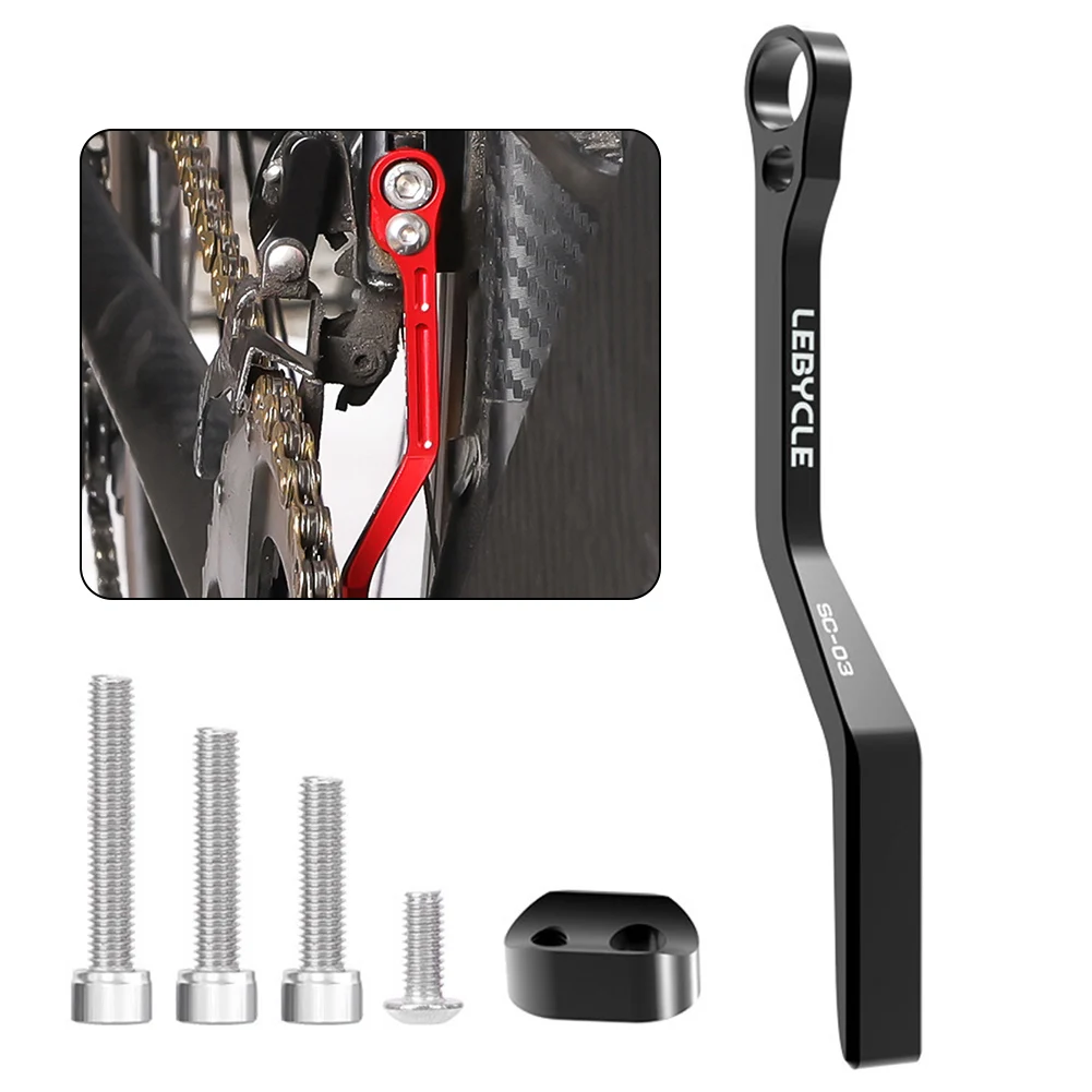 دليل سلسلة دراجة الطريق أسود/أحمر لـ 34T-50T لـ 36T-52T مضاد للسقوط 1 مجموعة 9 جرام سبائك الألومنيوم + الفولاذ المقاوم للصدأ مضاد للسلسلة العلامة التجارية الجديدة