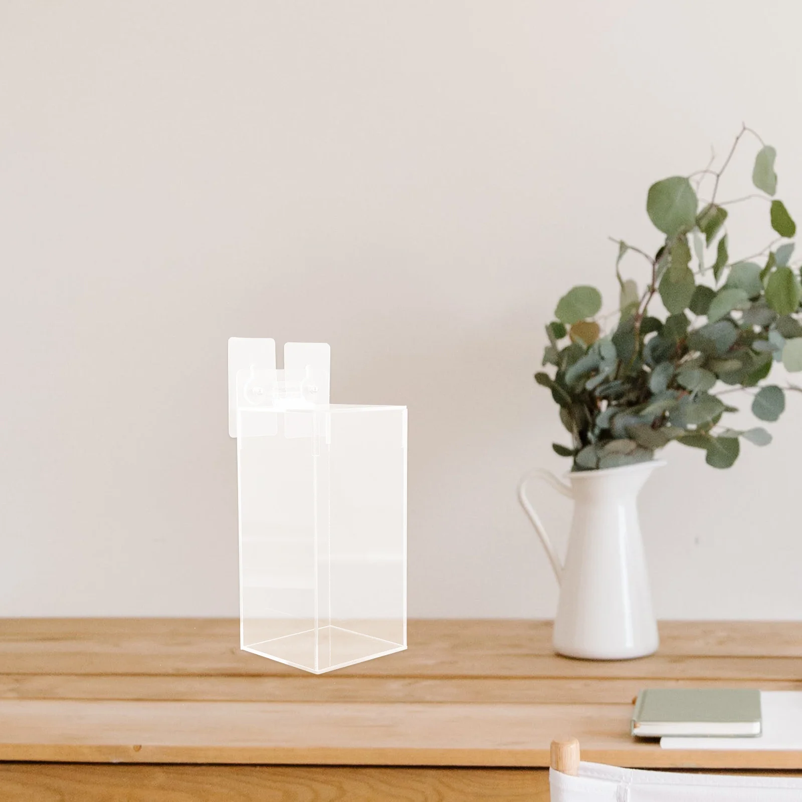 

Glove Dispenser Container Unique Single-Slot Flip Open Structure Durable Easy to Clean Simple Stylish Appearance Wall Gloves