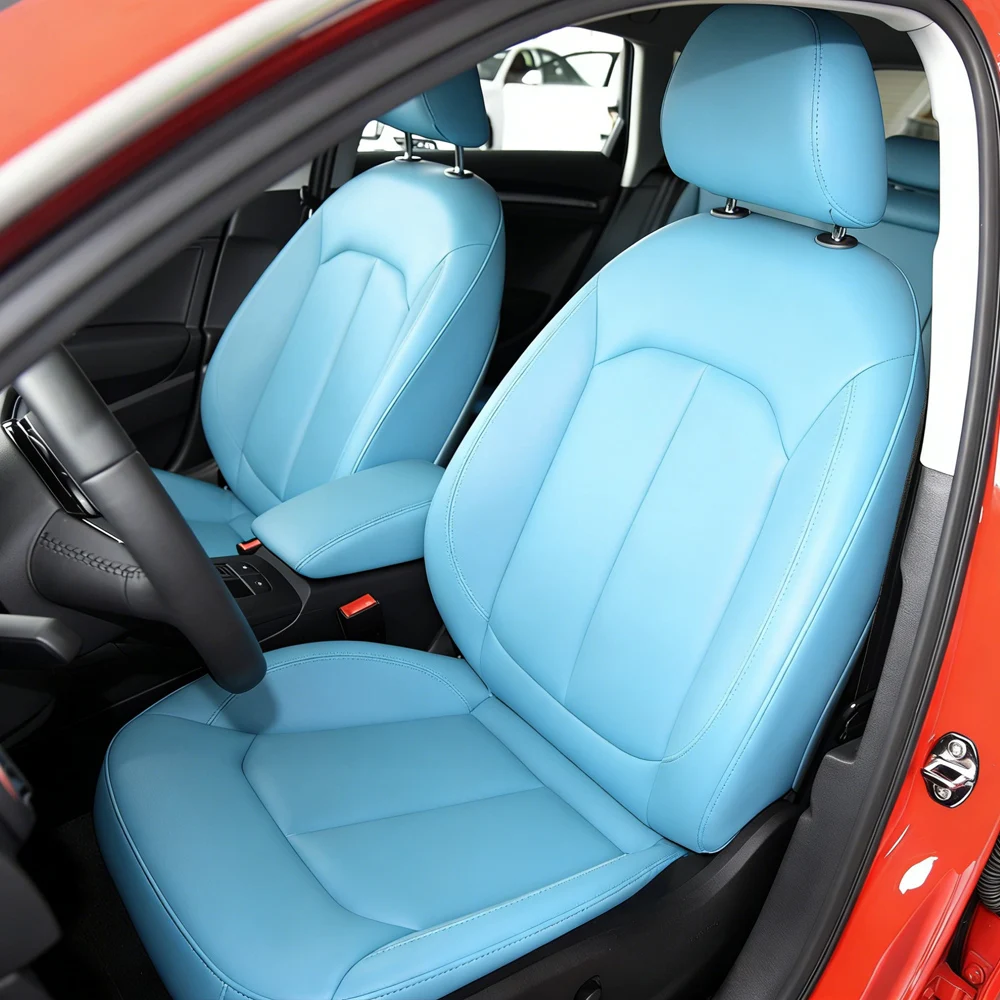 

Чехлы для сидений Audi A3 2014-2020 из искусственной кожи, полный комплект, полностью закрывающие сиденья, автомобильные аксессуары