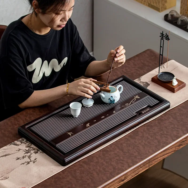 for Household Water Storage Tea Tray Living Room Dry Brewing Table Drain Tray Drainage Type Single Layer Small Size