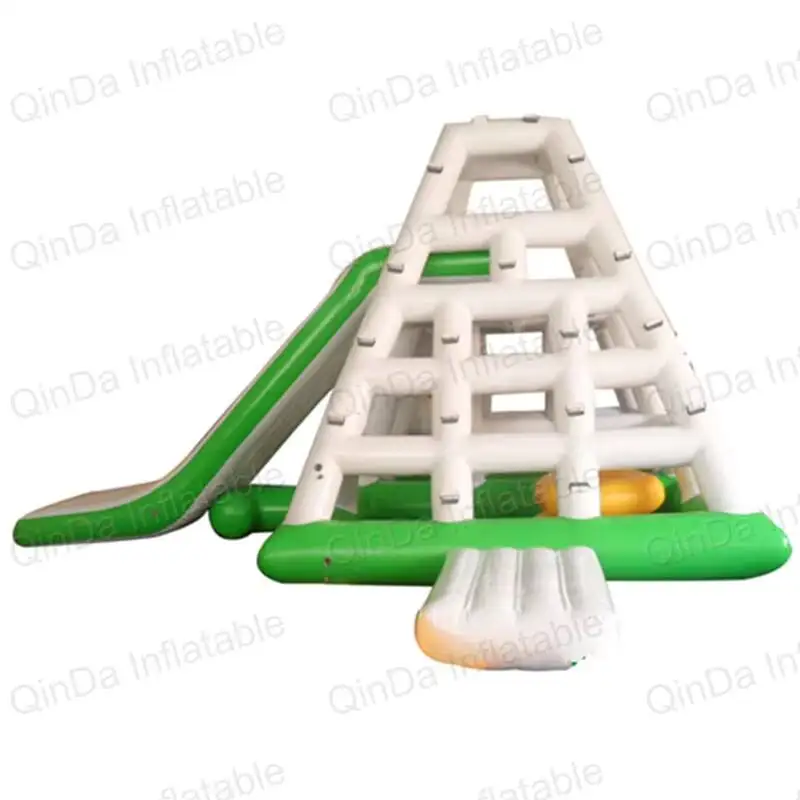 Inflatable Water Game Floating Slide Pool Climbing Slide