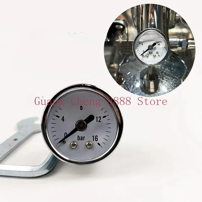 E61 semi-automatic coffee machine, brewing head, pressure gauge, thermometer, modified accessories display