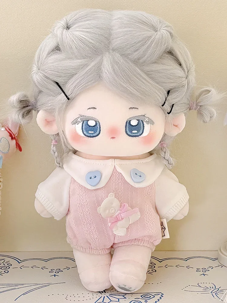 【Silver】7.87inch Cotton doll clothes 20cm cute girl doll clothes genuine cute doll no attributes