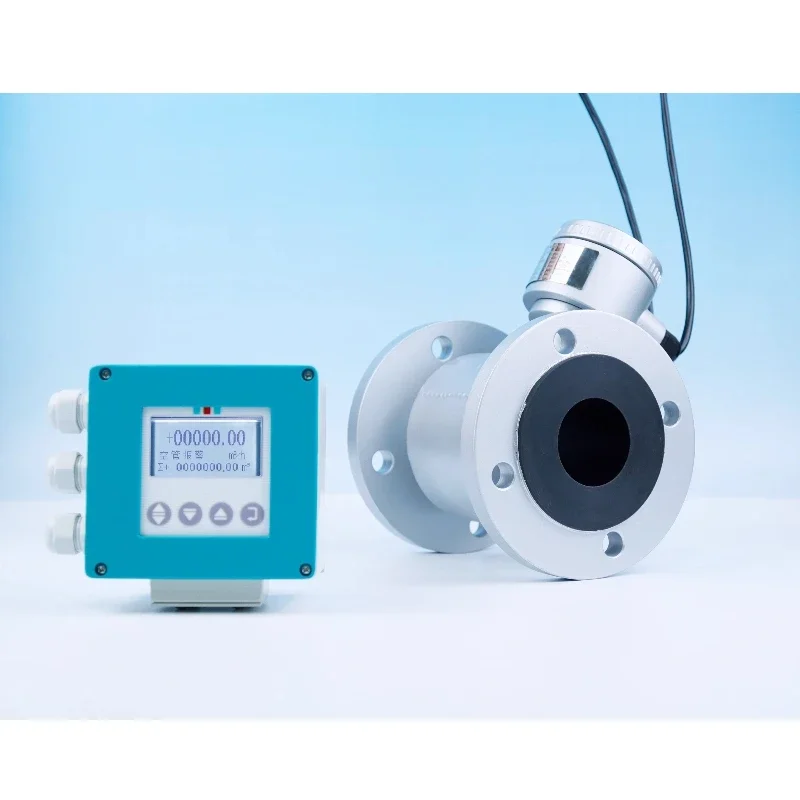 2 4 8 Inch Digital Display Slurry Liquid Water Flow Meter Pipeline Electromagnetic Magnetic Flowmeter