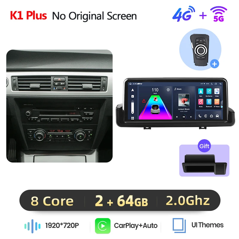 Junsun 1920*720 Wireless CarPlay Android Auto Autoradio Multimedia Für BMW E90 E91 E92 E93 2005-2012 Bluetooth Mirroring Airplay