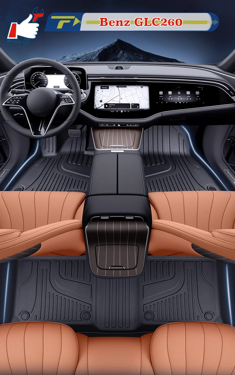 

Left-hand Drive Car Floor Mat For Benz GLC260 Full-Surrounded Foot Mat Mat Floor Liner Floor Carpet Water-proof Mat