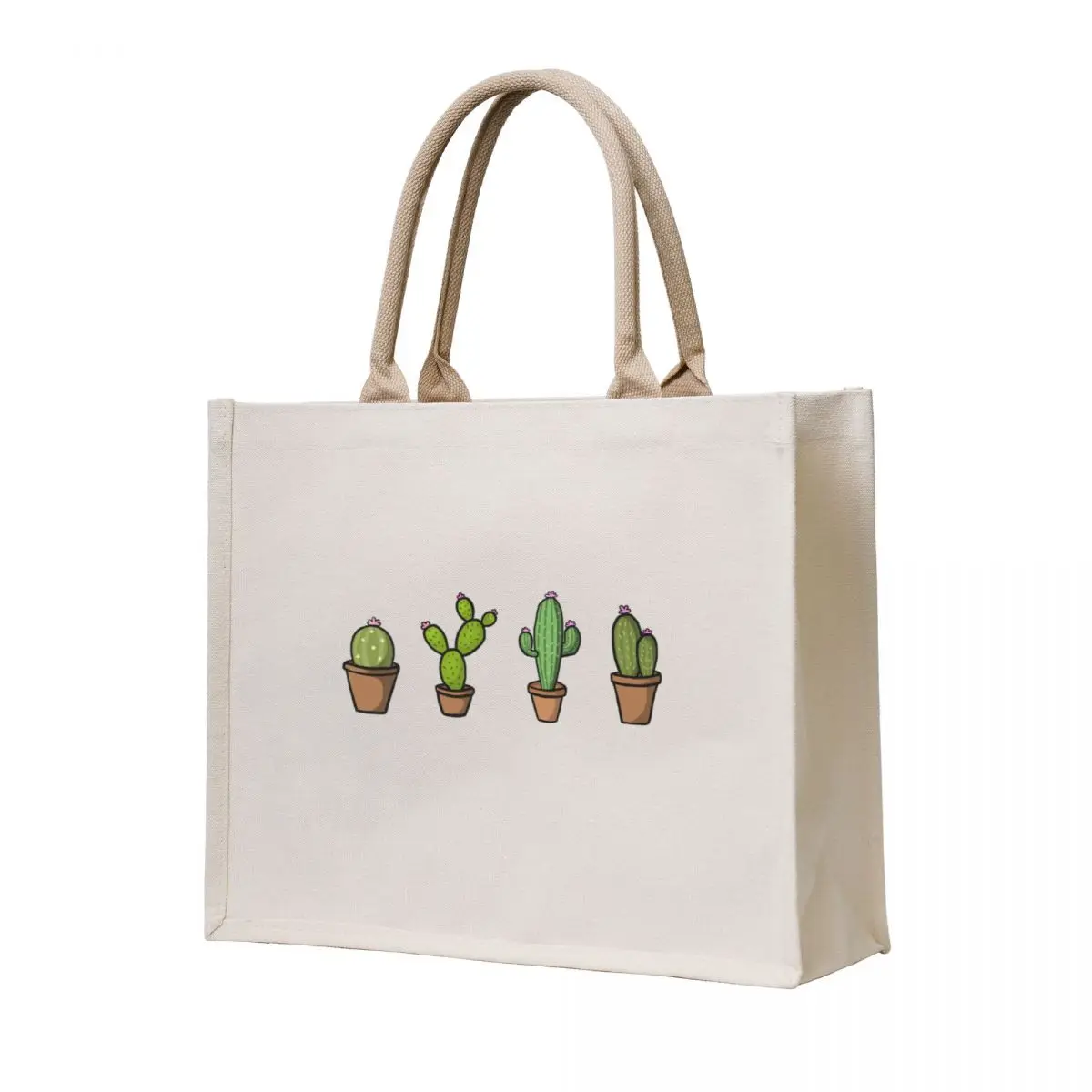 

Cute Cactus Tote Bag shopper bags for women supermarket folding bag Women's handbag foldable reusable bag