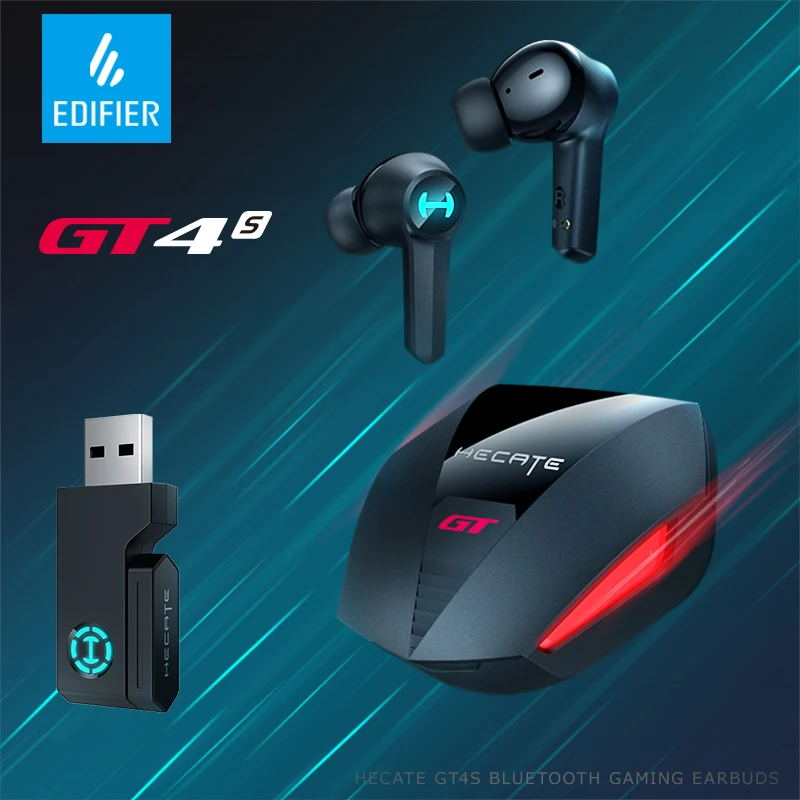 

Bluetooth-наушники Edifier TWS HECATE GT4s, 2,4 ГГц, беспроводные Игровые наушники Bluetooth 5,2 TWS для IOS, Android, ПК, PS4, PS5