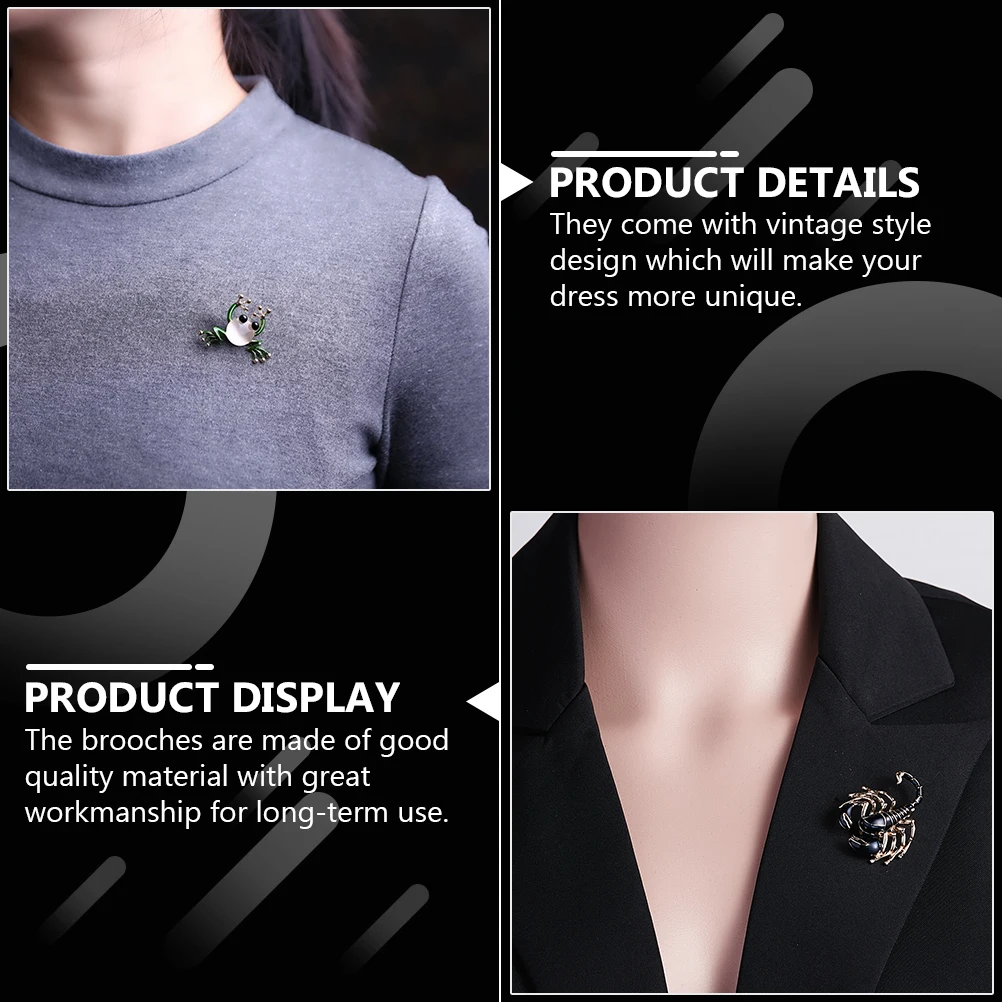 

6 Pcs Bee Pins Brooch Creative Breast Fashion Clothes Jewelry Modeling Brooch Insect Corsage Retro Accessories