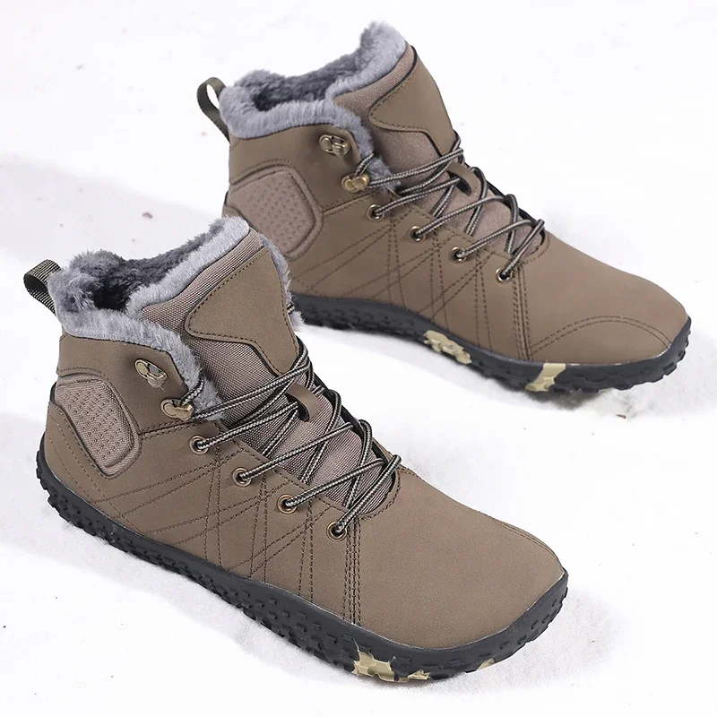 

Size 48 Mens Shoes High Quality Winter Men's Waterproof Snow Boots Outdoor Non-slip Boots Plush Warm Casual Sneaker Cotton Shoes