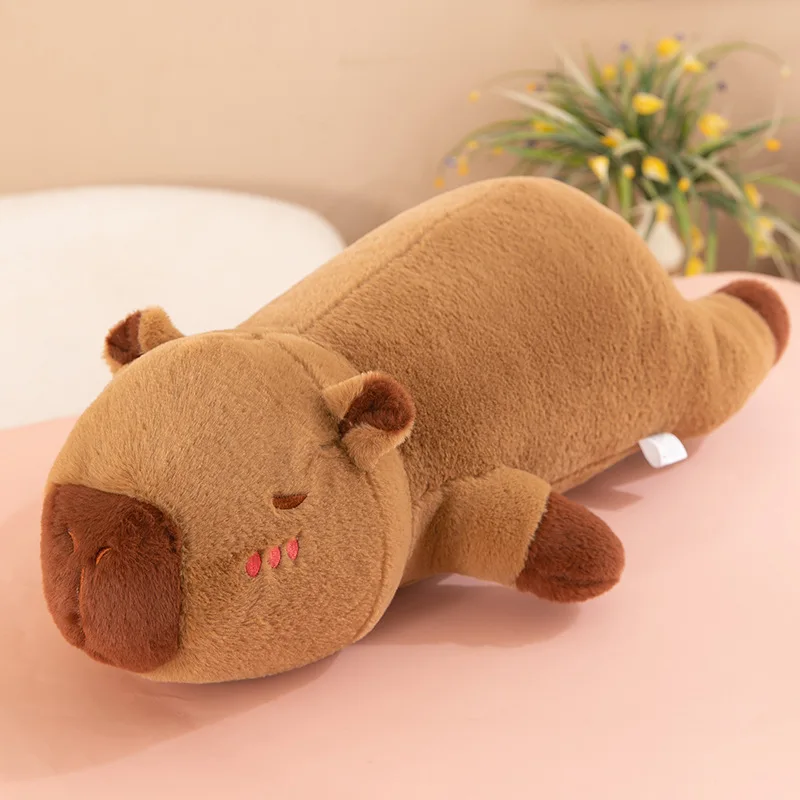 60cm Cartoon Anime Capybara Plush Doll Soft Pillow Stuffed Animals Soothing Sleeping Toys For Kids Birthday Christmas Gift