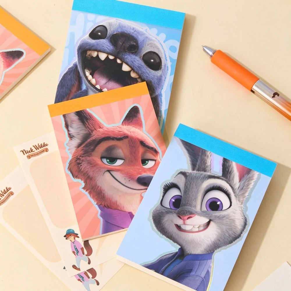 Genuine Disney Judy Nick Stitch Notepads Cartoon Portable Pocket Memo Pad Planner Diary For School Office Stationery Supplies