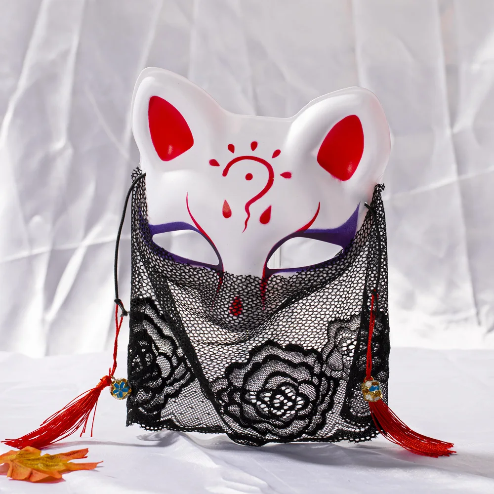 

New Cute Lace Cat Face Little Fox Cos Antique Mask Christmas Party Internet Celebrity Live Streaming Host Mask