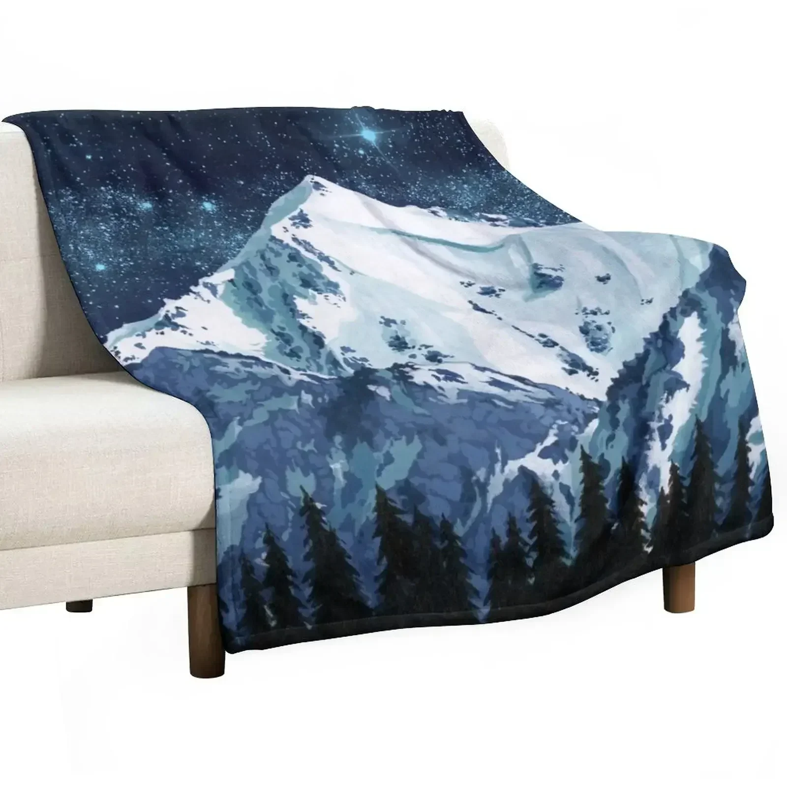 Alaska Night Sky 1 Throw Blanket warm winter Cute Vintage bed plaid Blankets