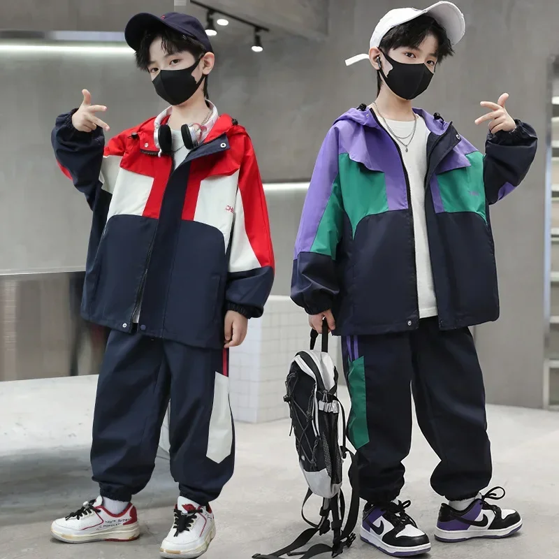 

Fashion Boys Boutique Clothing Set 2025 New Baby Outfits Kid Boy's Tracksuit Sportwear Sport Suit Hoodie Jacket 4 6 8 10 12 14 Y