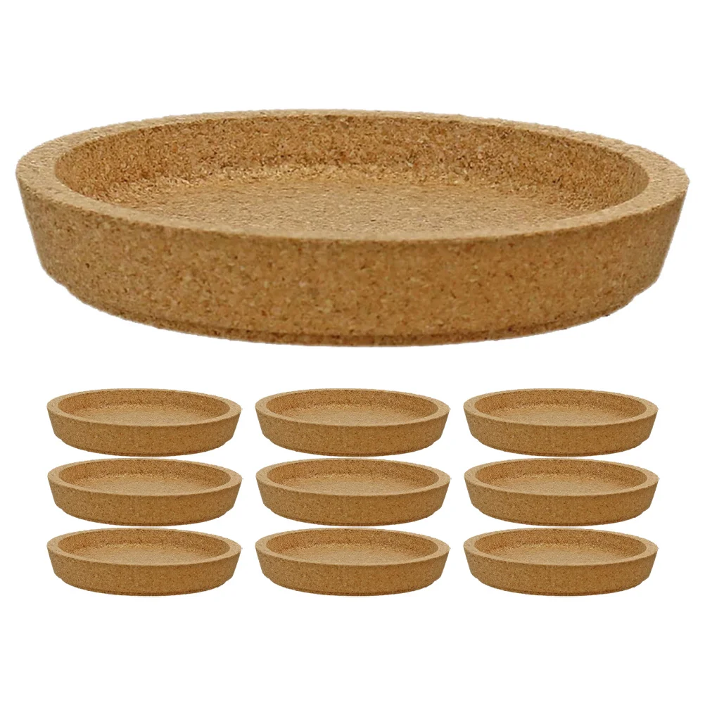 

10Pcs Cork Drink Coasters Reusable Anti-Scald Coasters for Table Heat Resistant Cup Mats for Restaurant Office Home Use