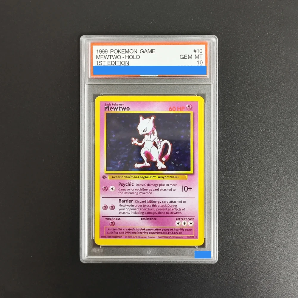 

Proxy DIY Hot! 1999 US Mewtwo #10 1st Edition TCG - 10/10 Gem MT, Rare Pokemon Holo Collectible Card Rating Cards 10