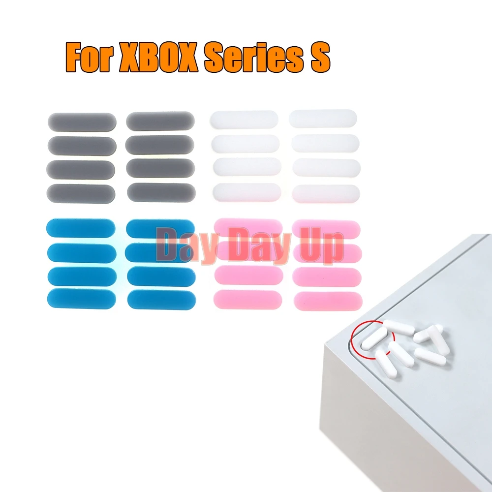 1 conjunto de substituição para xbox série s x pés de borracha para xboxseries xs xsx habitação de borracha com caixa de cola