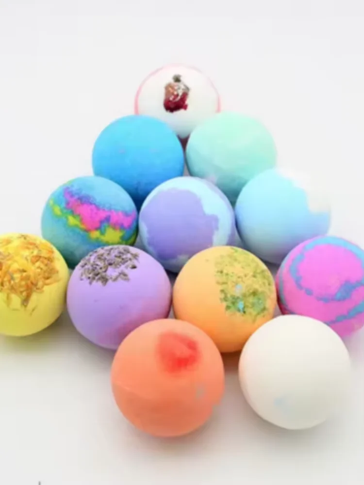 12 szt. 20g/60g Naturalne Mini Bombki do Kąpieli Ręcznie Robione Spa do Stóp Bogate Olejki Eteryczne Nawilżające Suchą Skórę Relaksujący Zapach