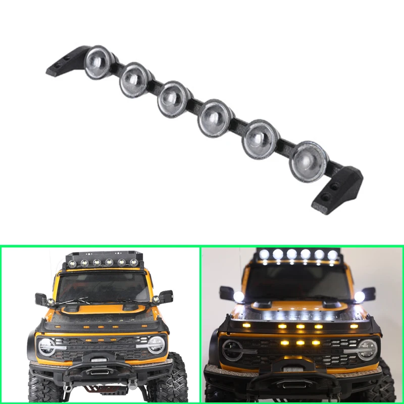 LED Simulation 6 Light Models Roof Light Strip Lamp for 1/10 RC Crawler Car Traxxas TRX4 BRONCO Defender G500 AXIAL SCX10 Parts