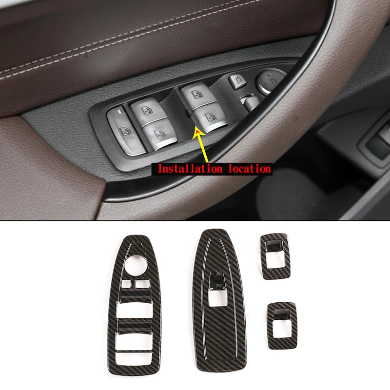 

For BMW X1 2021 Window Lifting Button Decorative Frame, Window Glass Lifting Switch Frame Interior Modification