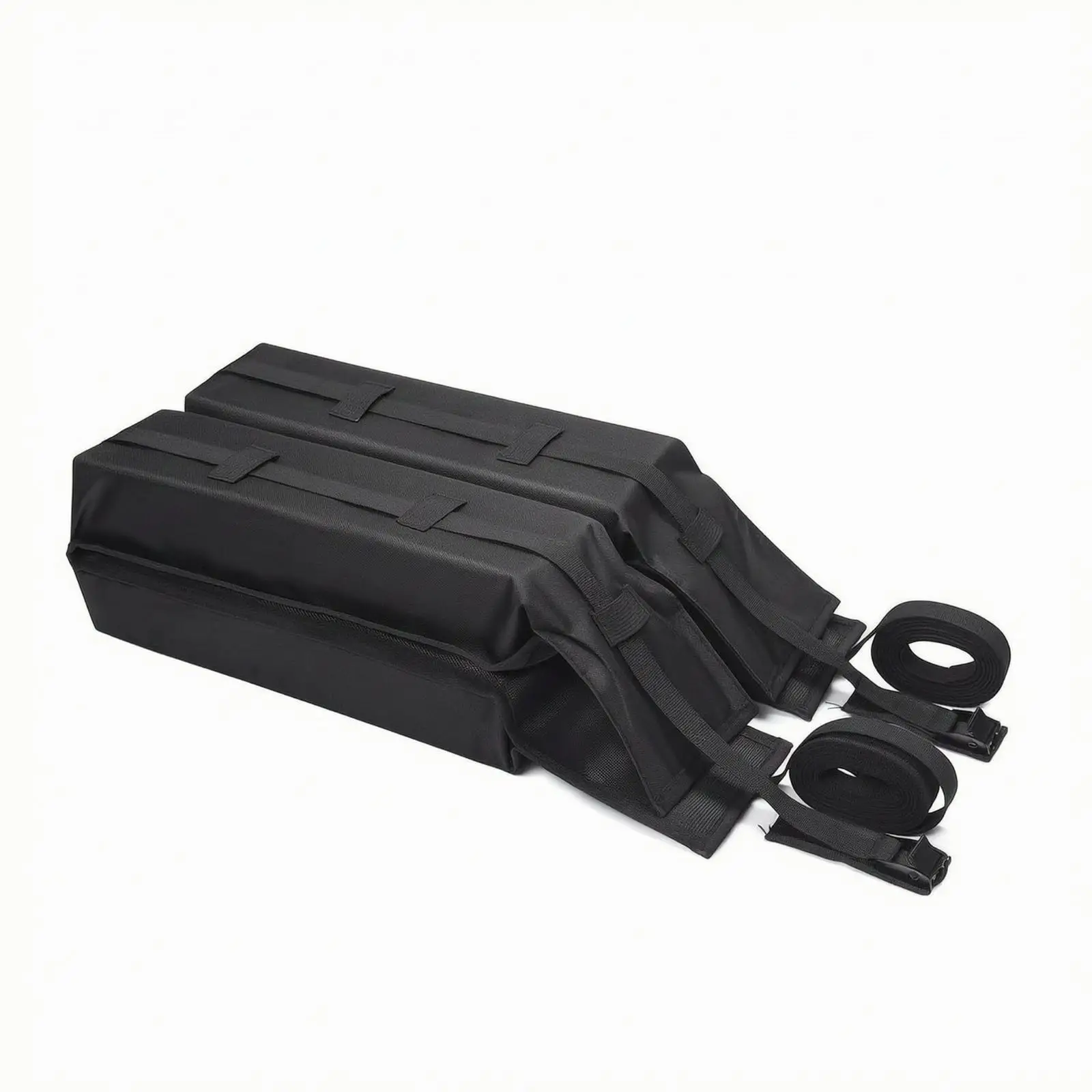 Vehicle Roof Soft Rack Cushioned Holder for Kayak Surfboard Ski Equipment Black