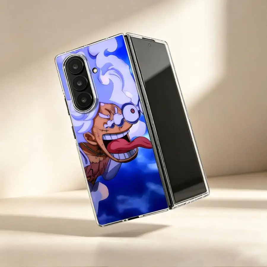 O-One P-iece Anime Case for Samsung Galaxy ZFold5 ZFold4 Z Fold 7 6 5 4 3 ZFold3 ZFold7 ZFold6 Transparent Soft Phone Cover
