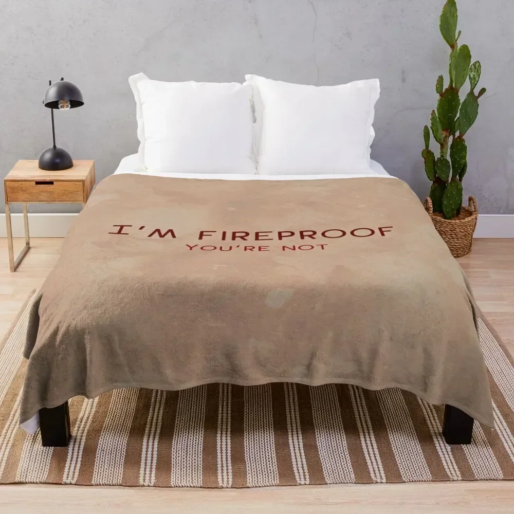 

I'm Fireproof Throw Blanket Cozy Throw Blanket for Bed Sofa Chair